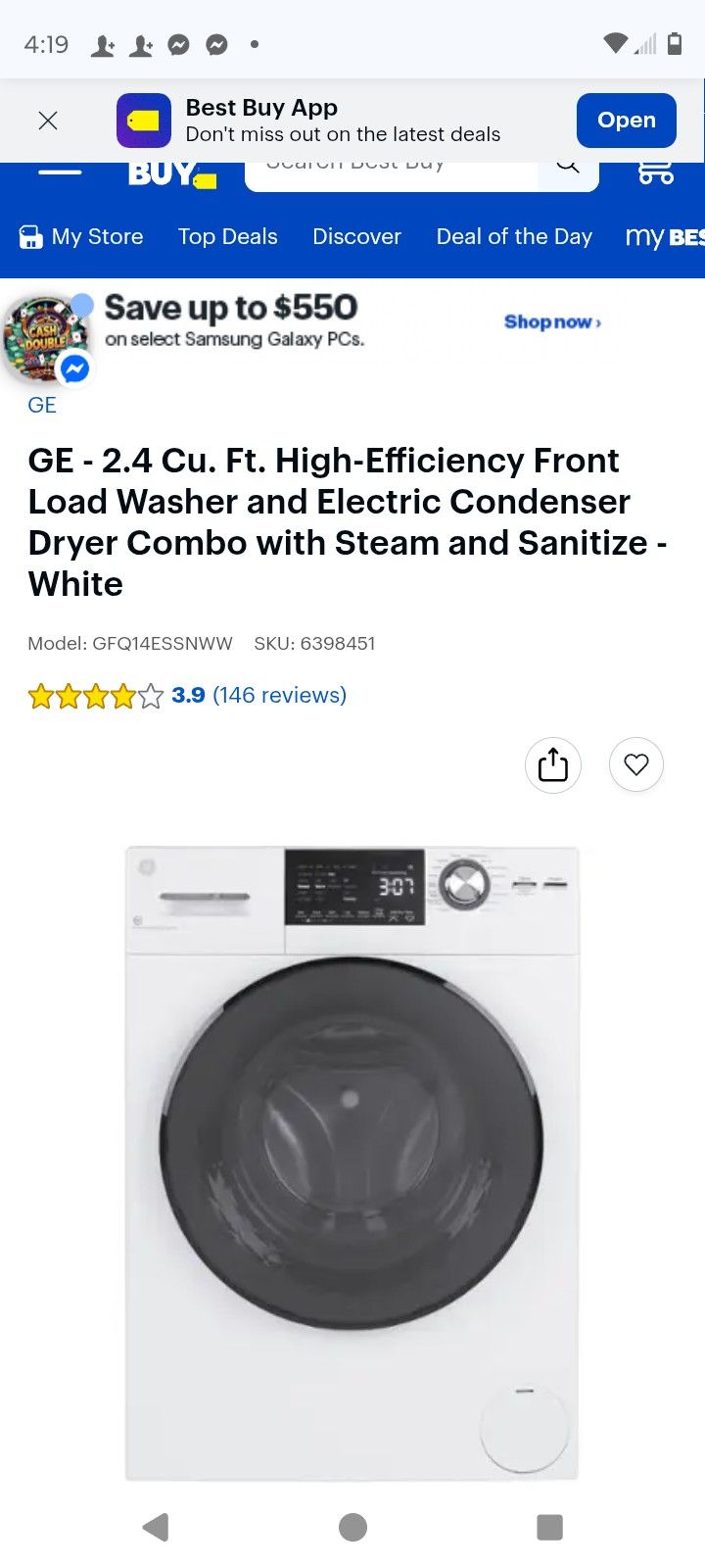 washer and dryer combo 