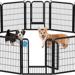 NEW  Dog Playpen Exercise Fence 16 Panels 32”