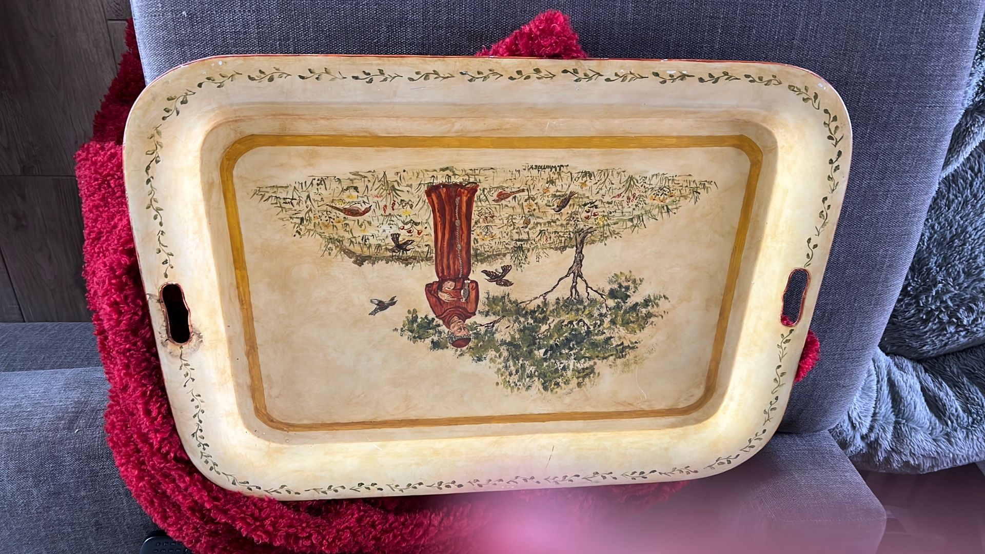 Medal Tray Painted With Padre