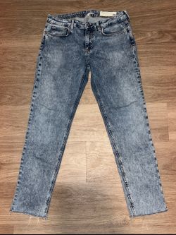 rag & bone Women's Size 28 Acid Wash Straight Leg Jeans Raw Hem