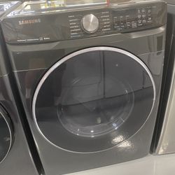 Samsung Black Stainless Steel 7.5 Cu. Ft. Smart Electric Dryer With Steam Sanitize+