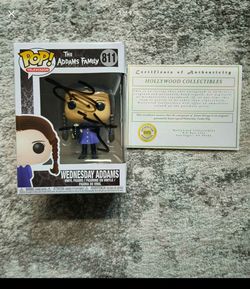 RARE Funko Pop The Addams Family "Wednesday Addams" #811 Signed JENNA ORTEGA