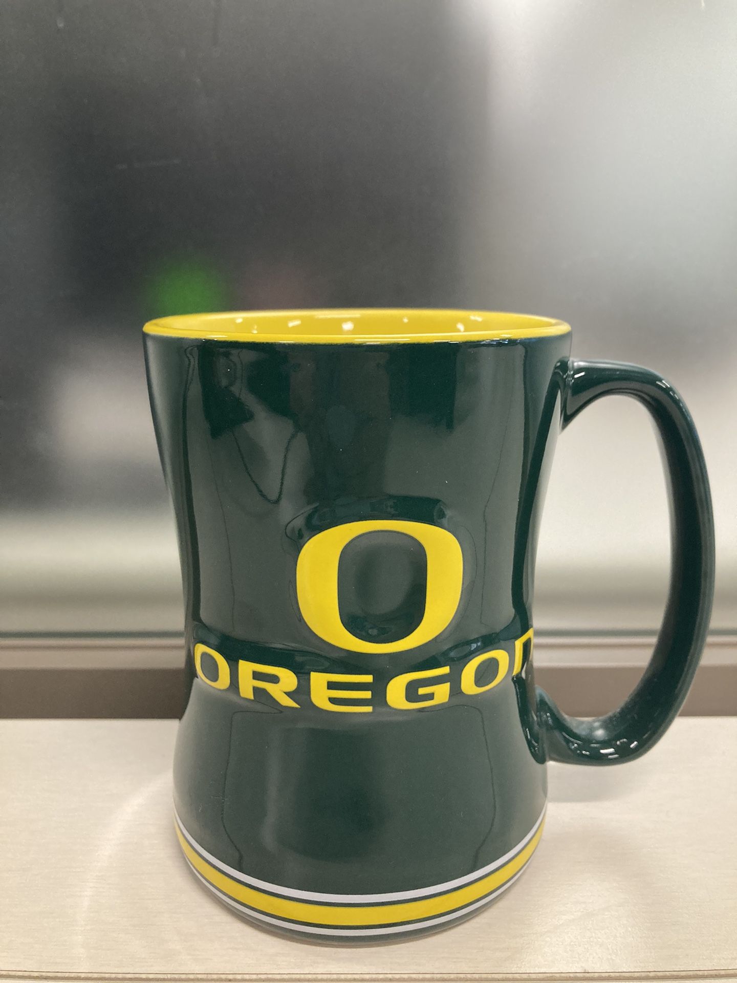 Boelter Brands Collegiate OREGON DUCKS Coffee Mug Cup 14 oz Green and Yellow