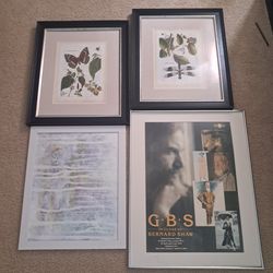 Vintage Bernard Shaw Framed Poster – National Portrait Gallery London