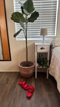 White Side Table With Drawer