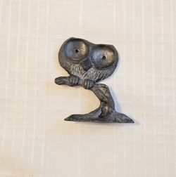 Vintage Pewter Owl