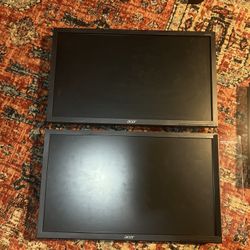 Two Acer Monitors & One Dell 
