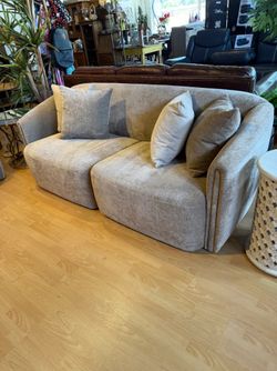 Chenille Upholstered Sofa 