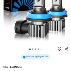 H11 Bulbs, H8 H9 Fog Light Cool White Light Bulbs, IP67 Waterproof, Pack of 2