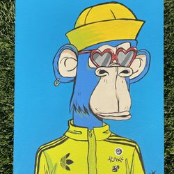 Adidas Into The Metaverse NFT BAYC Bored yacht Club Painting