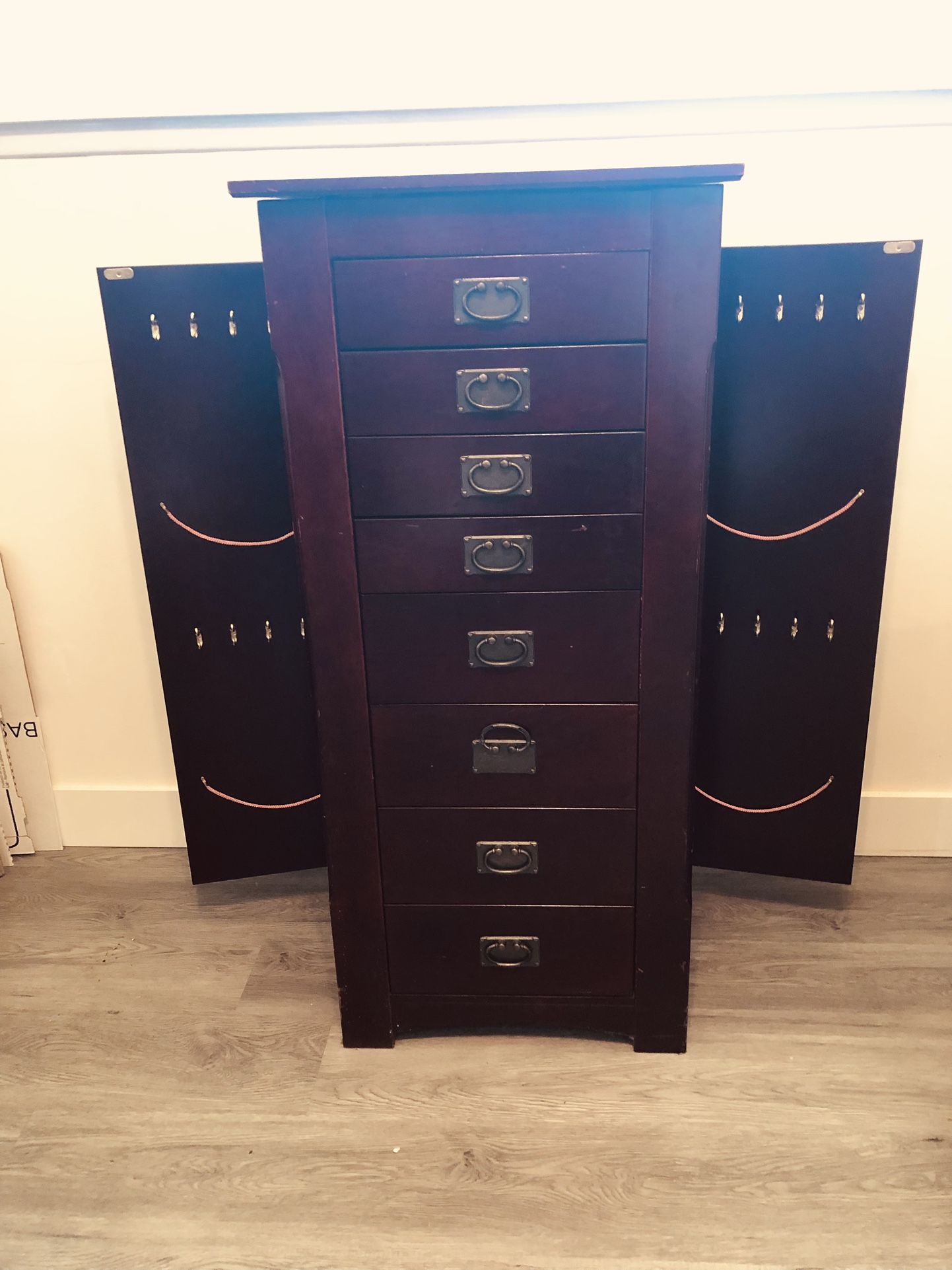 Jewelry Armoire Cabinet With Mirror 4Ft Tall 