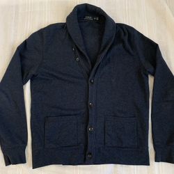 Polo Ralph Lauren Men’s Size M High Quality Designer Cardigan Sweater Blue