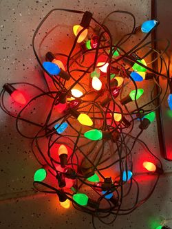 Vintage Christmas Lights GE C-7 2 Strands