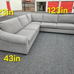 FREE DELIVERY Couch Sofa Haverty's Sectional 3 Piece Grey