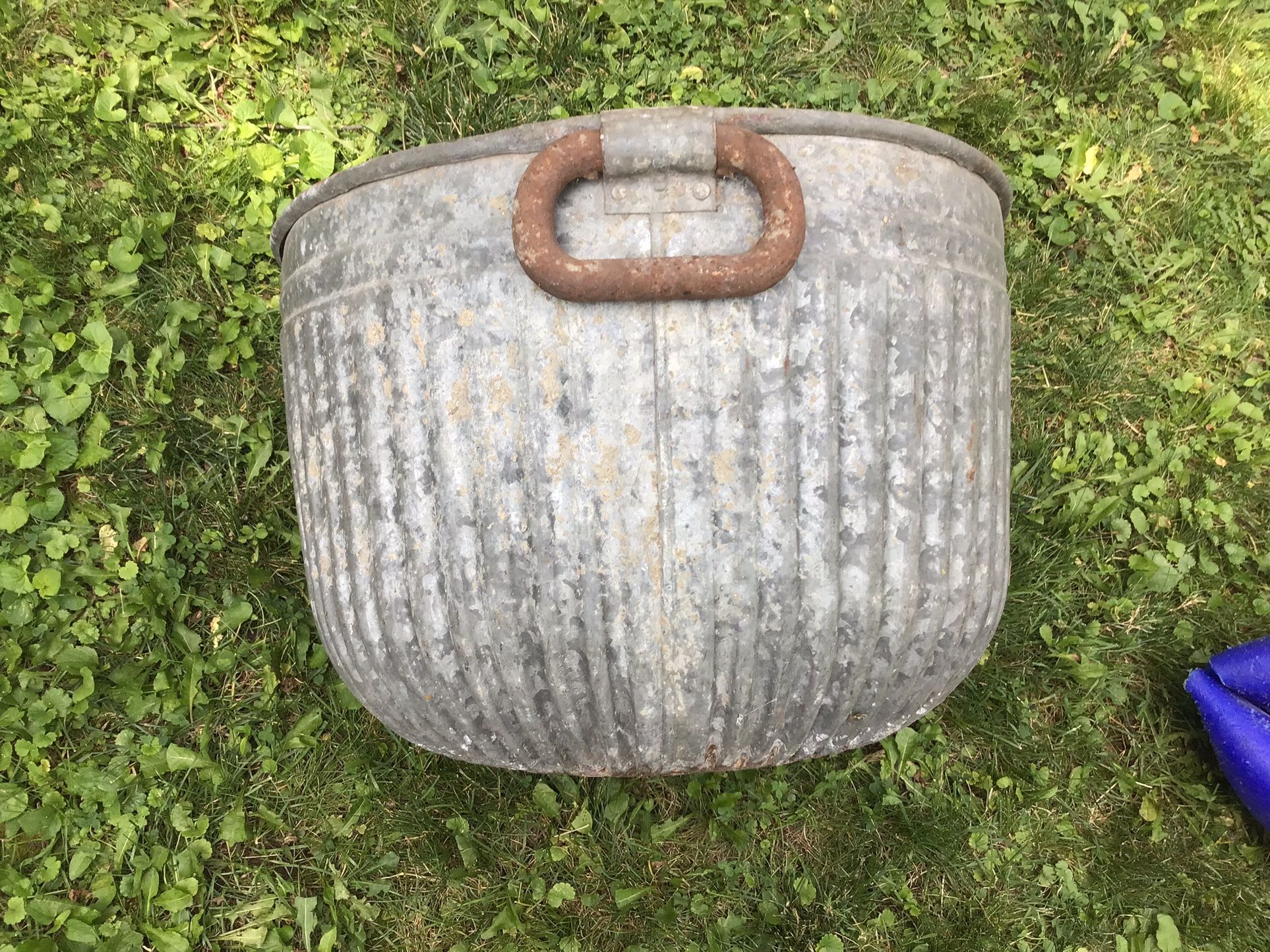 Antique Metal Grain Barrel