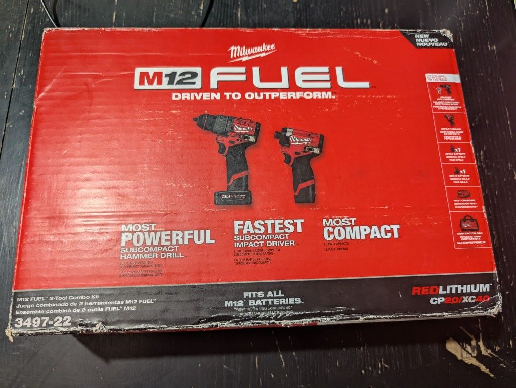 Milwaukee M12 Fuel Drill Set 