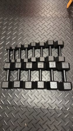 Goldens Cast Iron Dumbbell Set (Black)