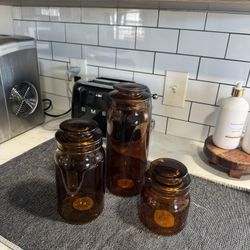 Hearth And Hand Amber Jars 