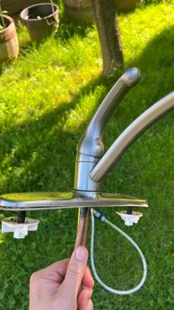 Free Delta kitchen faucet with sprayer