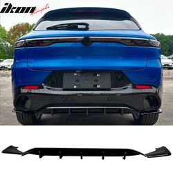 Fits 2023-2026 Alfa Romeo Tonale IKON Style Rear Bumper Diffuser 3PC Gloss Black ABS
