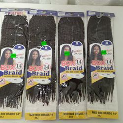 Box Braid Crochet Hair, 14 Inches