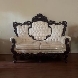 Living Room  Sofa Chair Set Of 3 And Marble Tables.