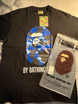 A Bathing Ape BAPE Blue Camo Ape Head T-Shirt