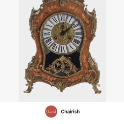 1900s Antique Rococo Mantel Clock Original Price $1458.00