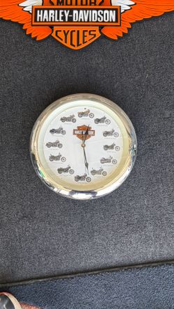 Harley clock 14” in diameter