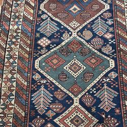 4x6 Antique Caucasian Kazak Rug (1870)