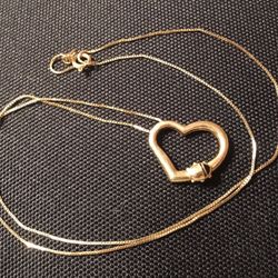10k gold heart with 18inch chain