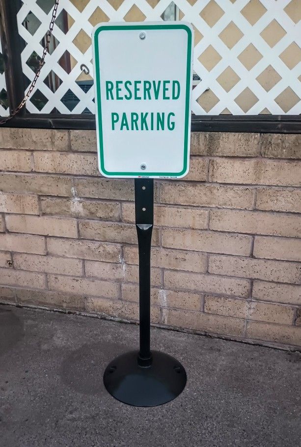 Reserved Parking W/ Portable Cast Iron Base
