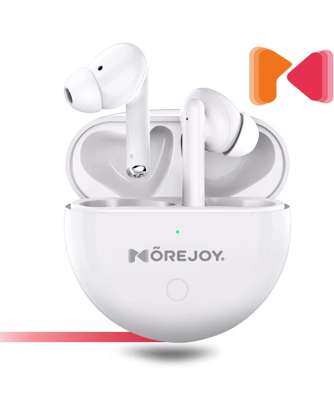 New! Wireless Earbuds Bluetooth 5.2 Stereo Bass Sound Headphones Noise Cancelling Mic IP7 Waterproof for Sports 26H Playtime USB-C Fast Charge for And