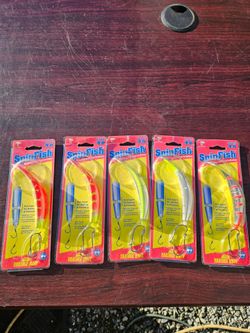 Yakima Bait SpinFish Size 4.0 Lures – Lot of 5