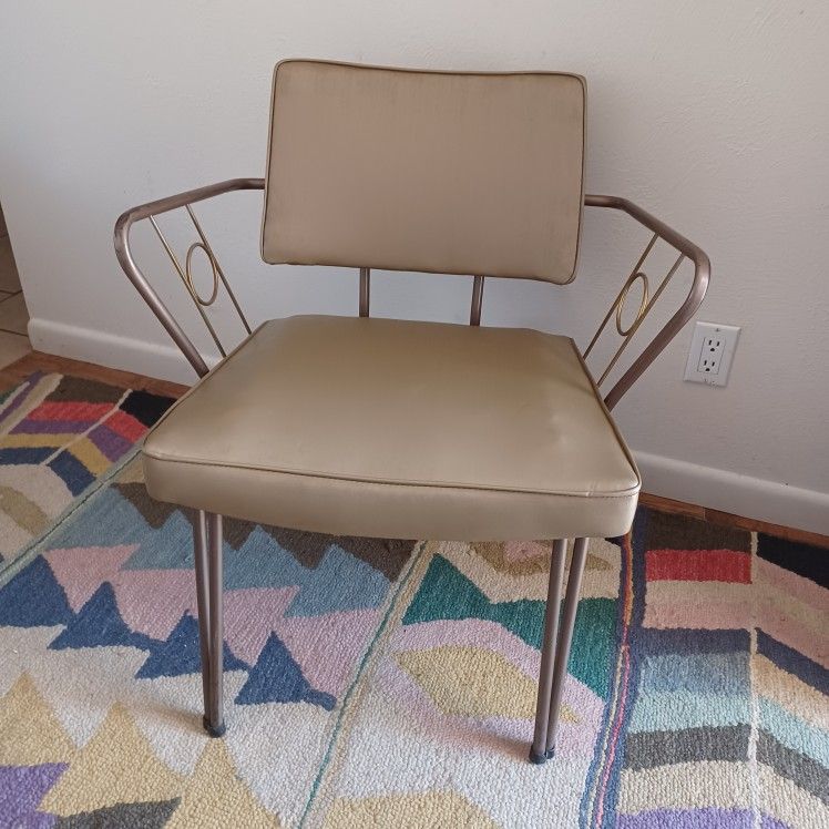 VINTAGE MCM DOUGLAS EATON VINYL ACCENT CHAIR