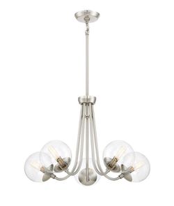 New brushed nickel 5 Light chandelier $100 Open to offers🙂