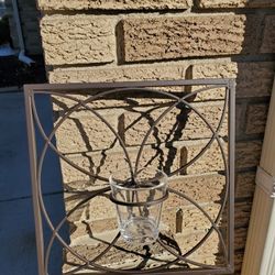 Metal Wall Decor, Votive Holider, X2
