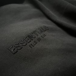 Black essentials hoodie