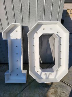 Number 10 Marquees Like New, Fresh Paint