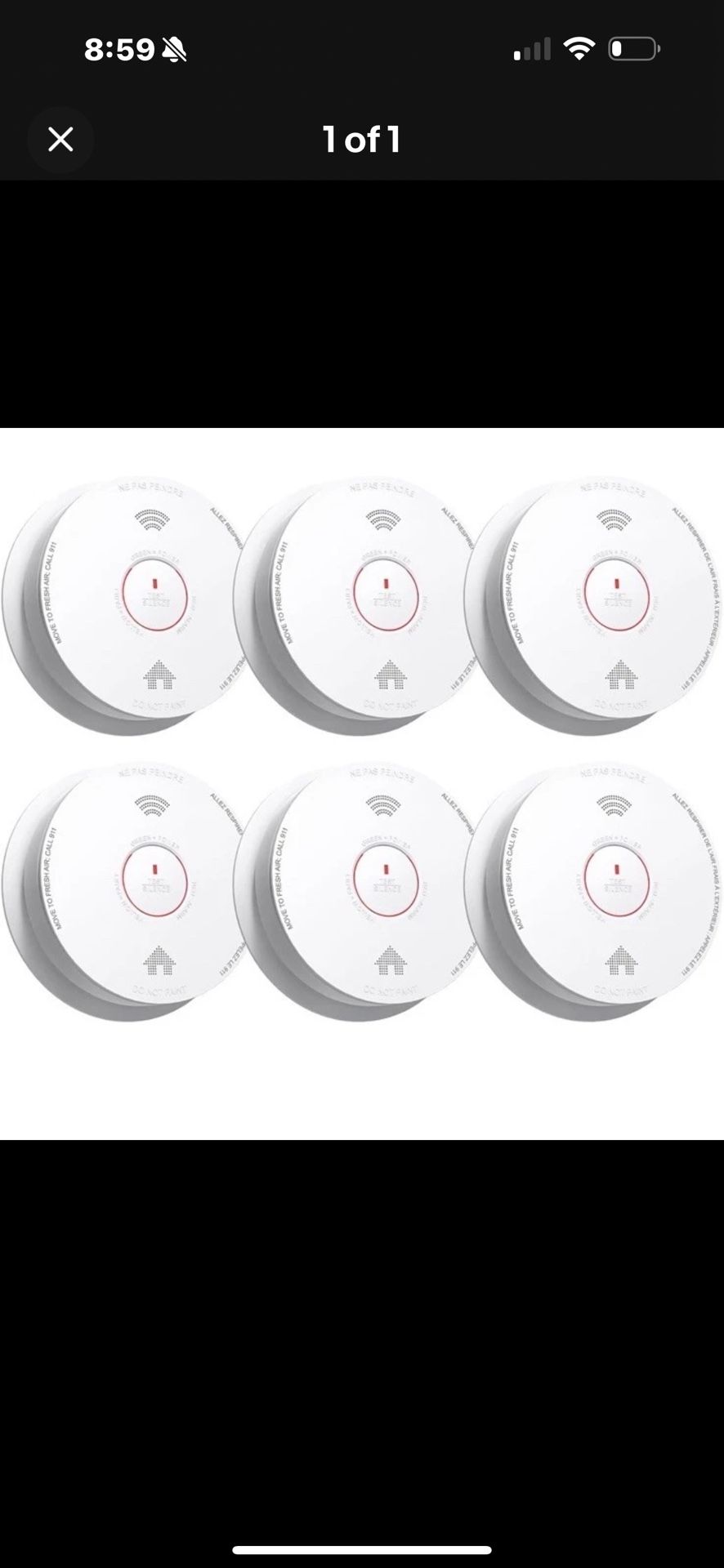 Photoelectric Sensor Fire Alarms Smoke Detectors with LED Lights