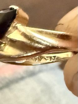 Garnet And Diamond 14k Ring Year 1977