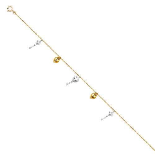 Cute Solid 14k Gold Anklets