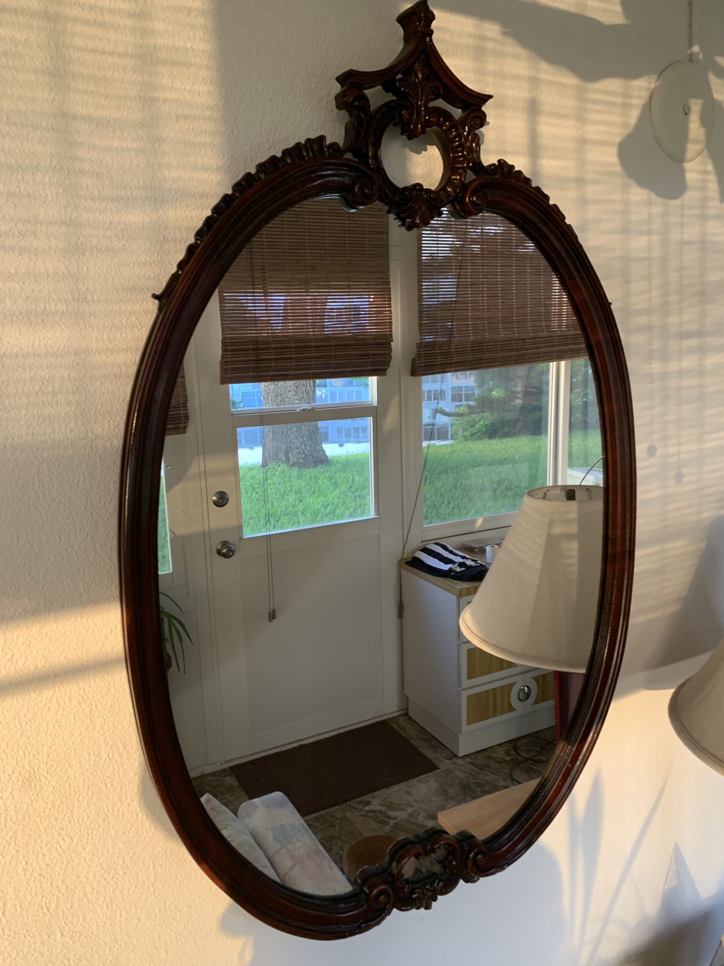 Large Mahogany antique mirror