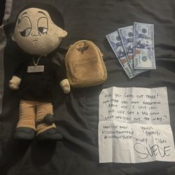 money  sign suede plushie 