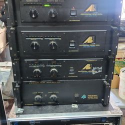 LOT OF AB INTERNATIONAL POWER AMPS