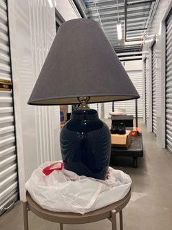 Navy Blue Ceramic Table Lamp