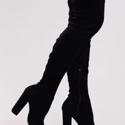 Black Thigh High Boots 