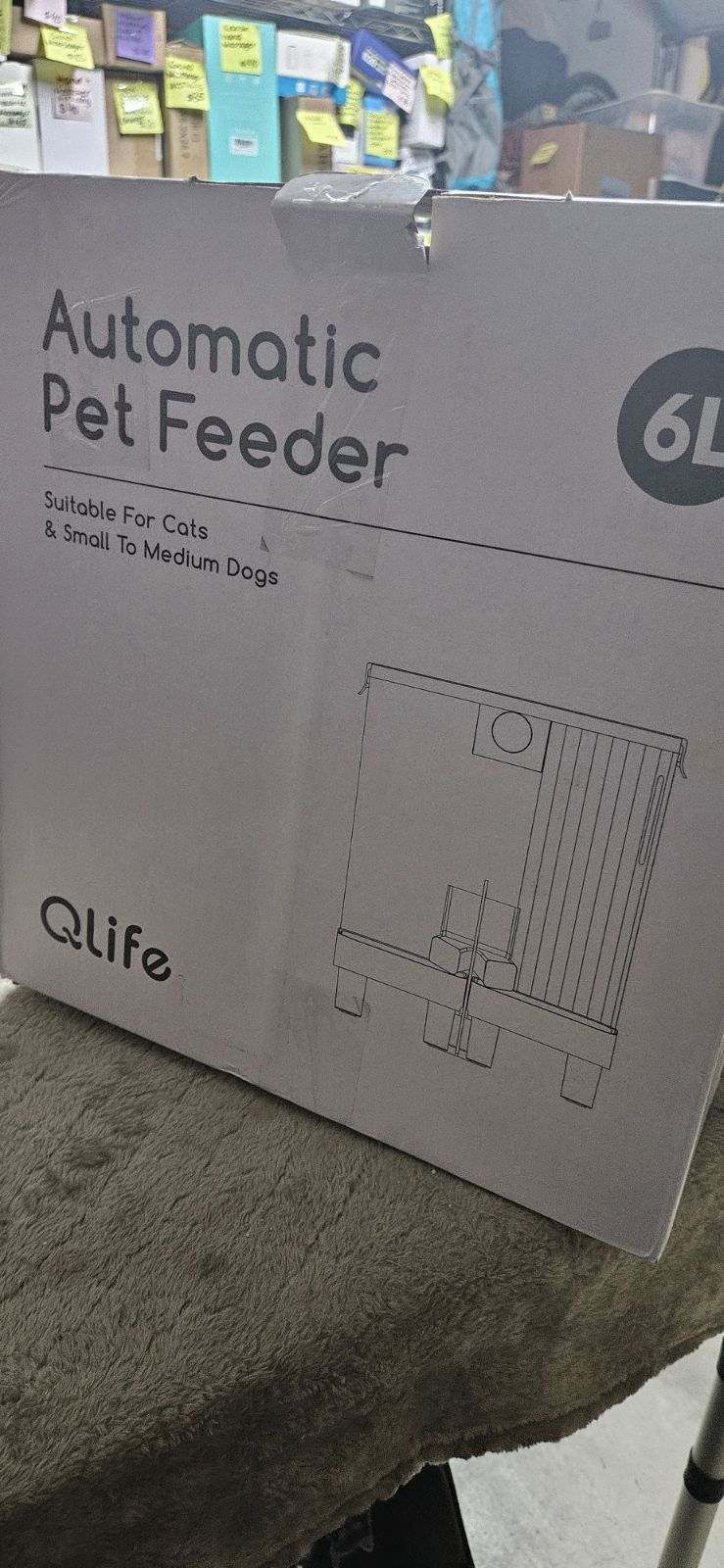 QLIFE Automatic Cat Dog Feeder: Dry Food Dispenser for Dog,