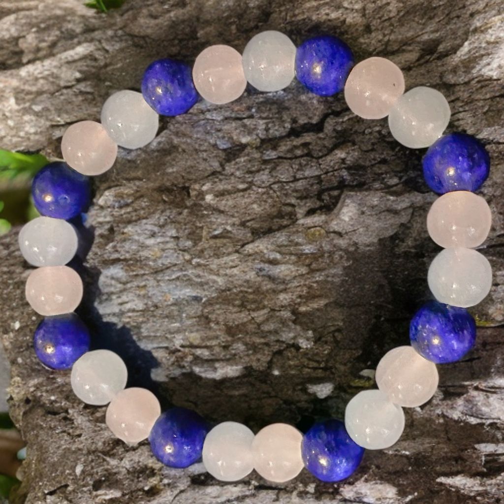 Brand new Sodalite, Clear Quartz and Angelite bracelet