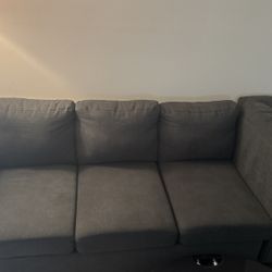 Gray L Shape Sectional 2 Pcs 